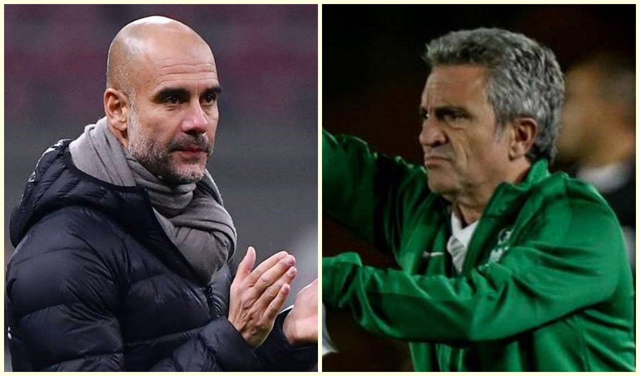 Pep Guardiola y Juan Manuel Lillo