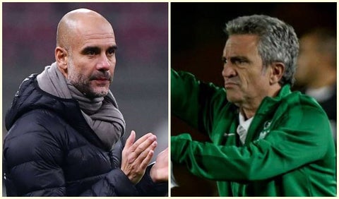 Pep Guardiola y Juan Manuel Lillo