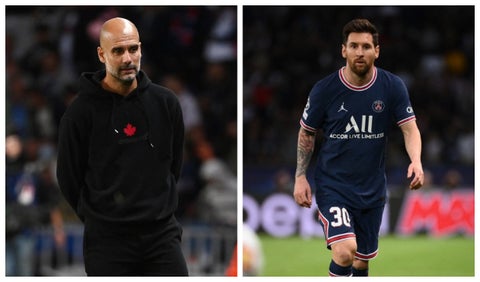 Guardiola y Messi 2021-II