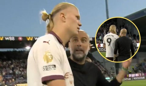 Video de Guardiola regañando a Haaland