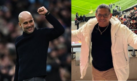 [Fotos] Guardiola también pidió foto y abrazo con el Papá de Luis Díaz