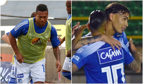 Fredy Guarín y 'Caballo' Márquez, jugadores de Millonarios