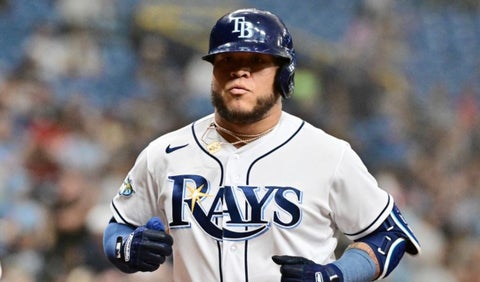Harold Ramírez con los Tampa Bay Rays en Grandes Ligas