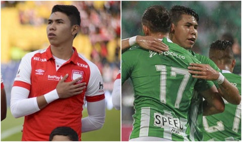 Nicolás Hernández jugando con Santa Fe y Nacional