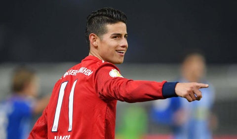 James Rodríguez, jugador del Bayern Múnich