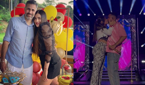 Hija de Mario Yepes besa a Romeo Santos en pleno concierto