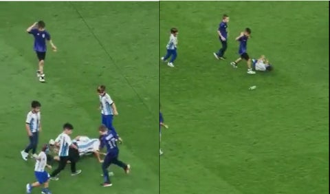 Hijos de futbolistas argentinos jugando