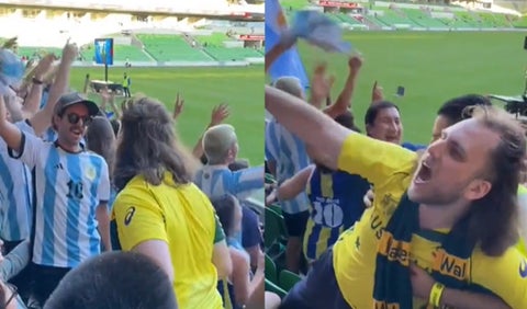 Hincha de Australia no aguantó la derrota y desafió a los argentinos
