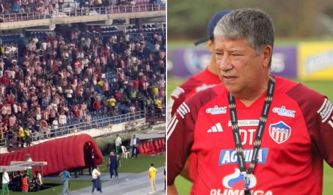 Hinchada de Junior cantó en contra de Bolillo Gómez