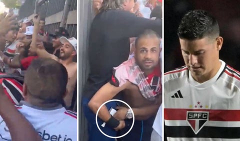 Video del hincha de Sao Paulo robando a Diego Lugano