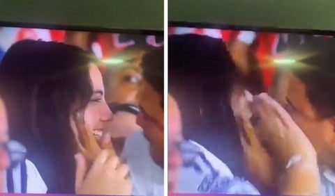 Hincha es rechazado cuando quería robar un beso
