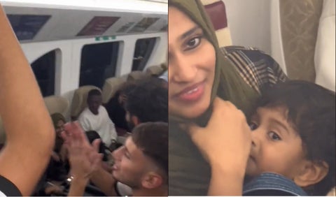 Hinchas argentinos Metro de Doha