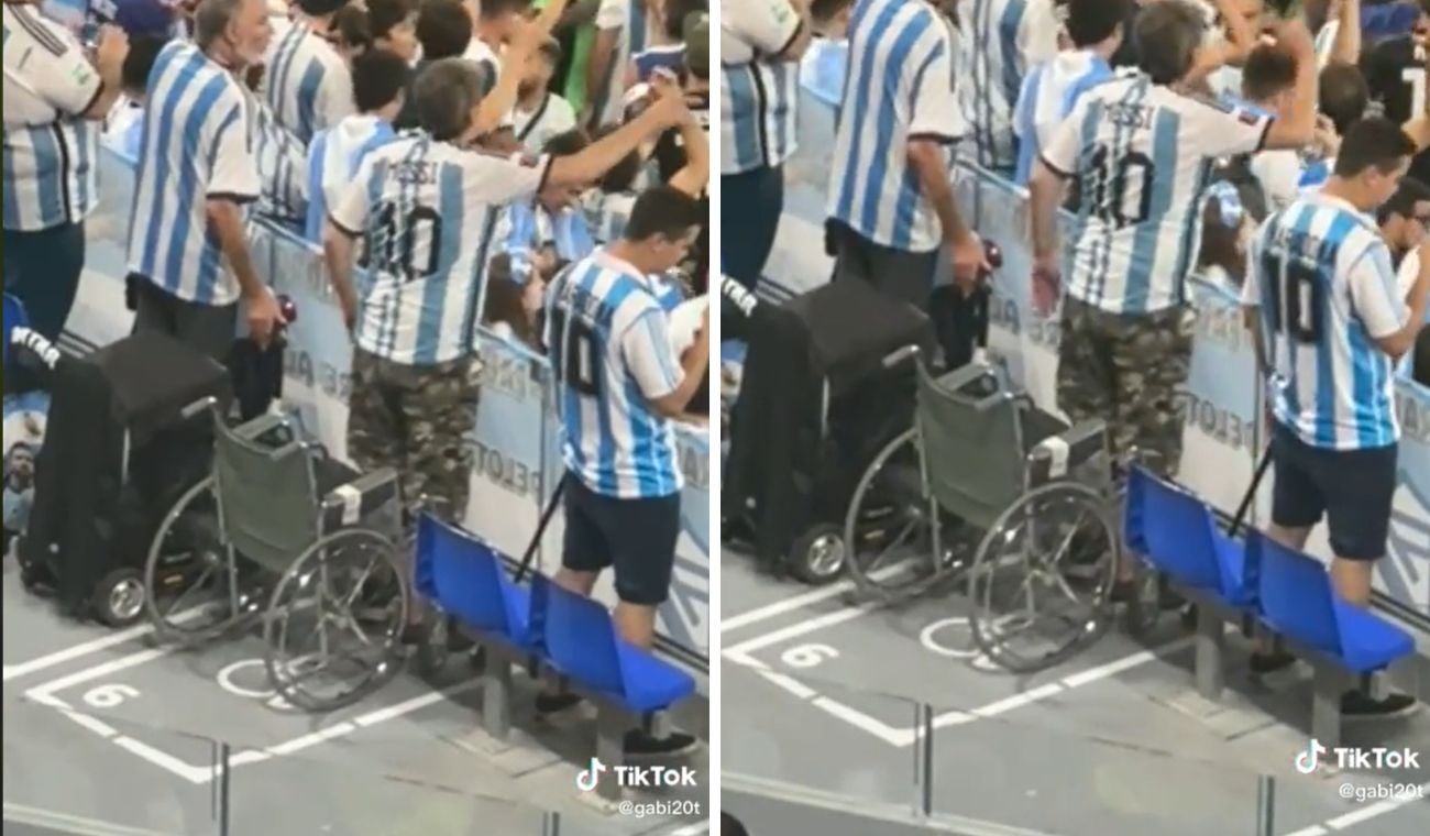 Hinchas de Argentina en la final de la Copa América