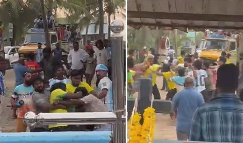 Pelea de hinchas en India por Brasil y Argentina