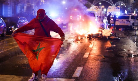 Hinchas de Marruecos en el Mundial de Qatar 2022