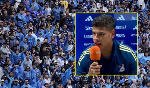 Jorge Arias e hinchas de Millonarios