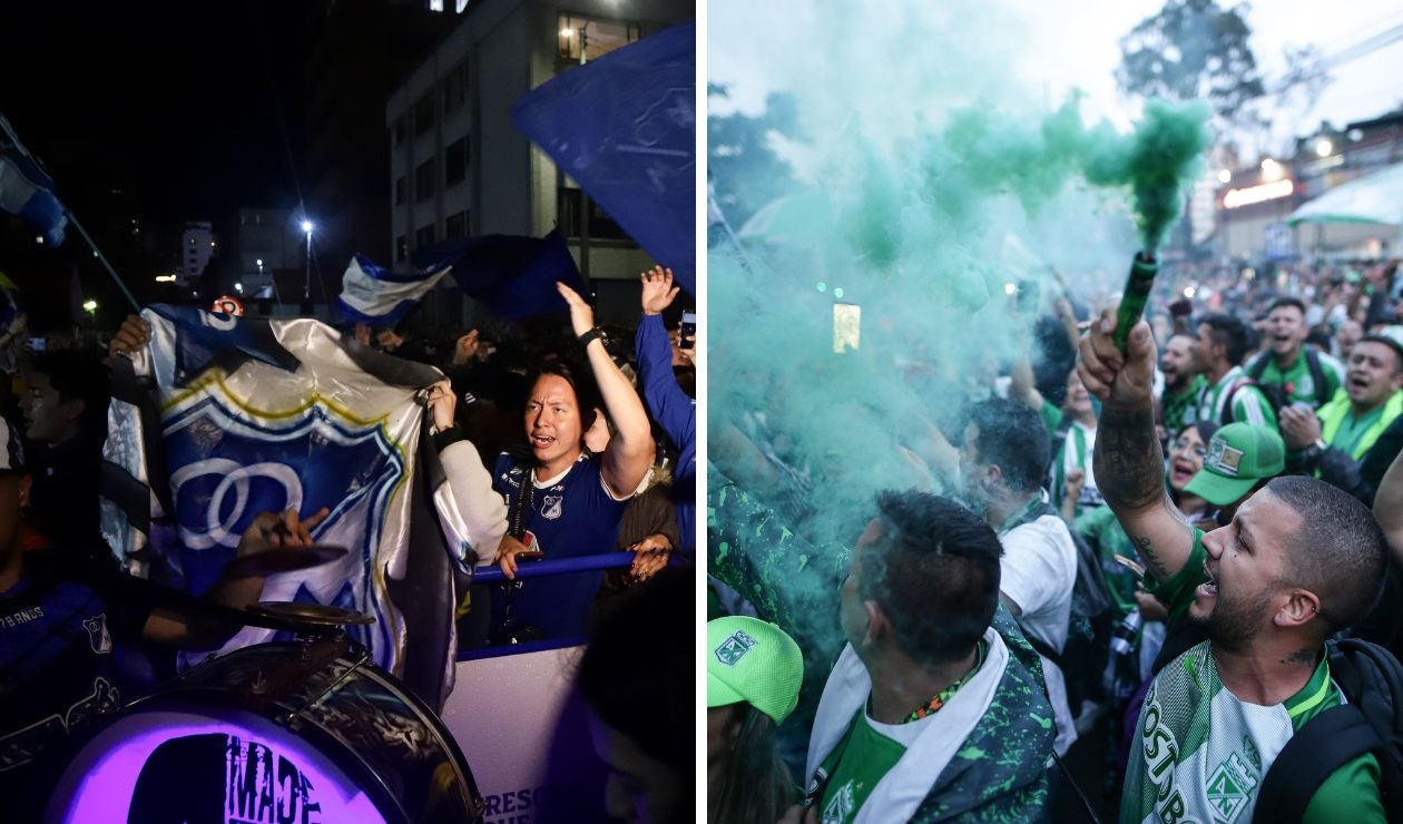 Hinchas de Millonarios y Nacional