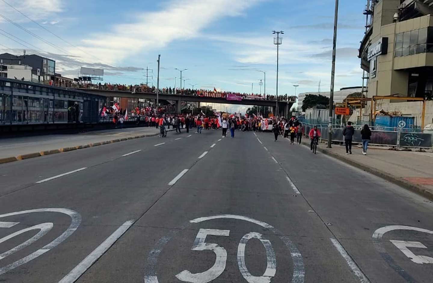 Hinchas de Santa Fe en el Campin