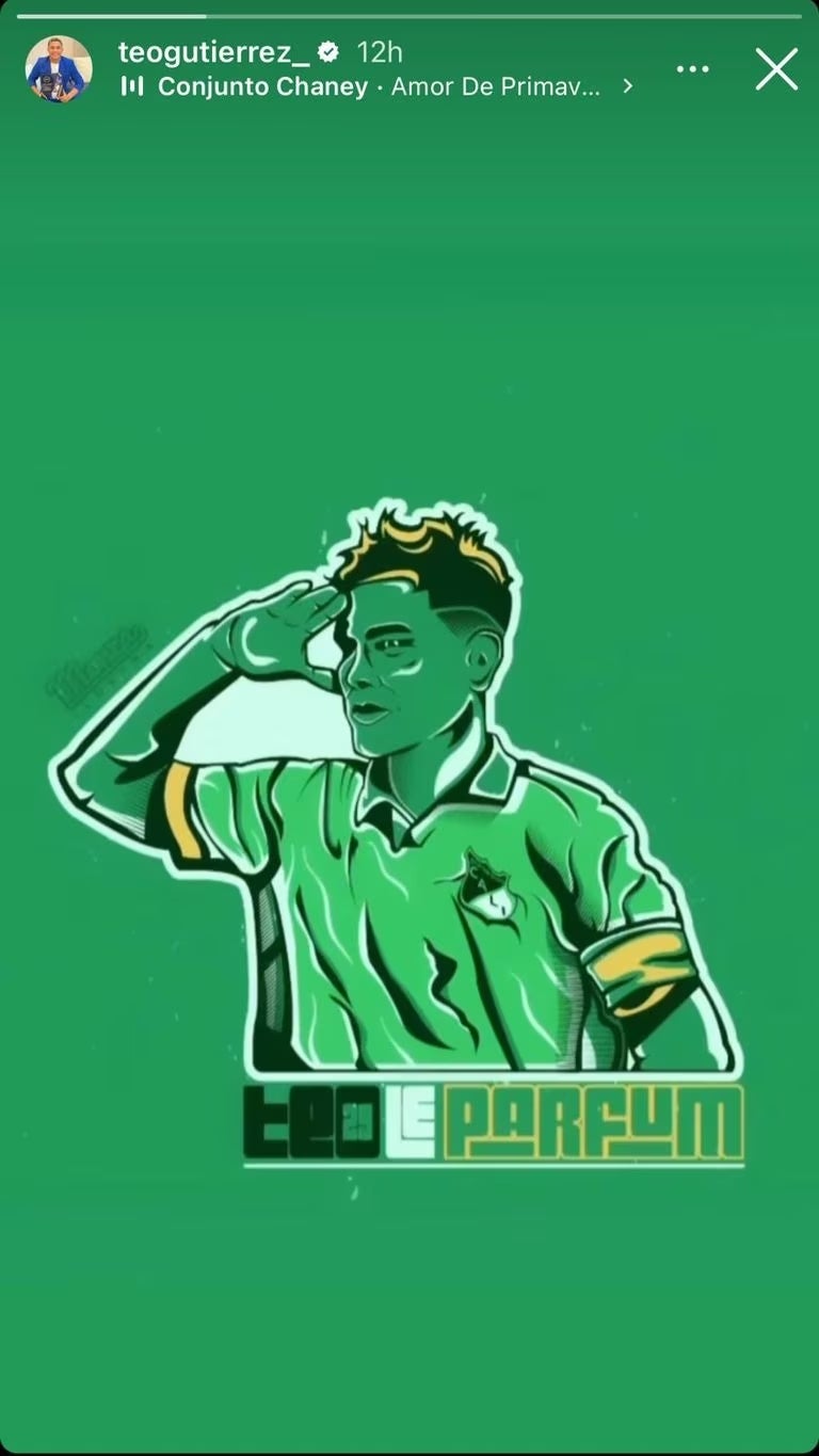 Teófilo Gutiérrez y su historia en Instagram con el Deportivo Cali