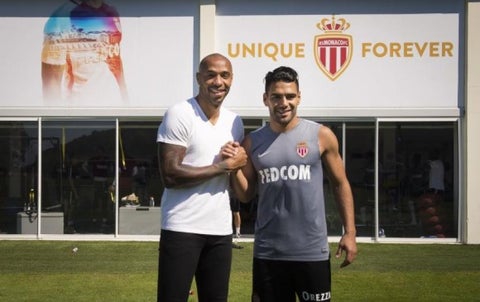 Henry Falcao en un entrenamiento del Mónaco
