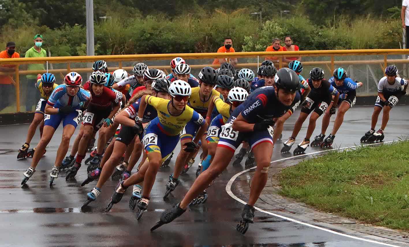 Mundial de patinaje - Ruta lluvia