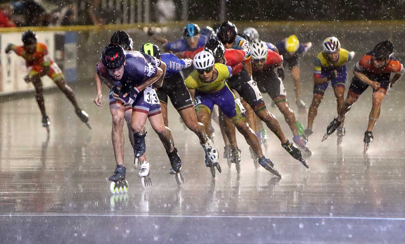 Mundial de patinaje - Ruta lluvia