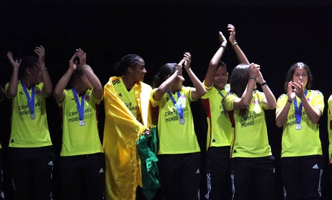 Recibimiento de la Selección Colombia Femenina sub 17