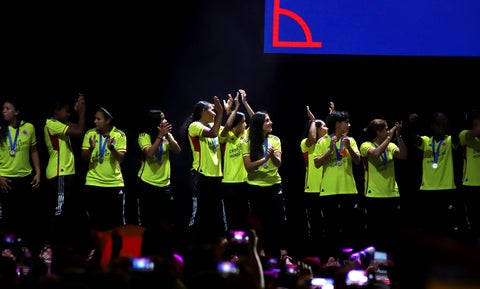 Recibimiento de la Selección Colombia Femenina sub 17