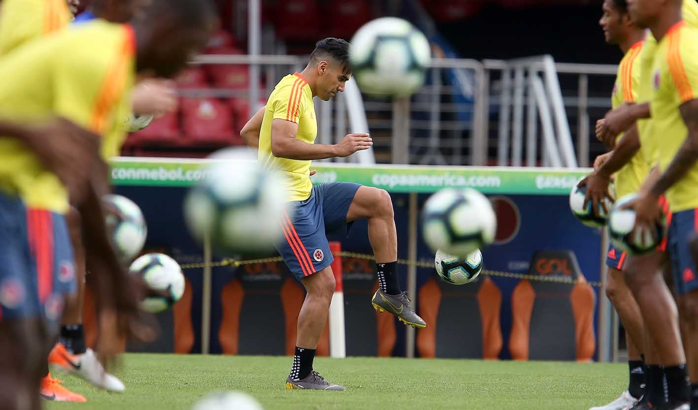 Selección Colombia entrenamiento ante Catar