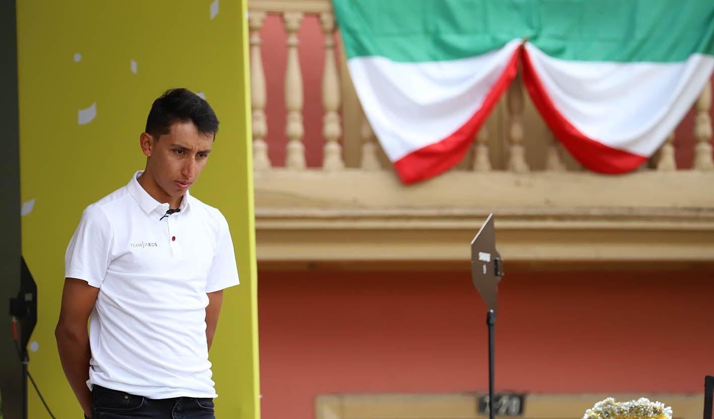 Recibimiento de Egan Bernal tras ganar el Tour de Francia.