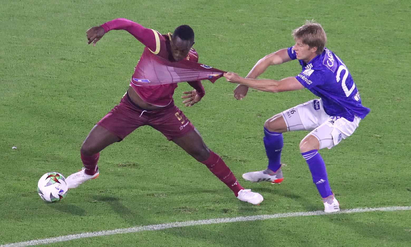Colombia en la premiación de la final de fútbol