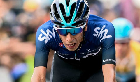 Iván Sosa al llegar segundo en la última etapa del Tour Colombia 2019