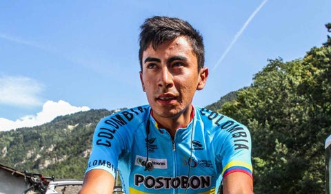 Iván Sosa en una de las etapas del Tour de l'Avenir 2018