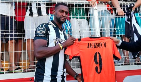 Jackson Martínez, en su presentación con el Portimonense
