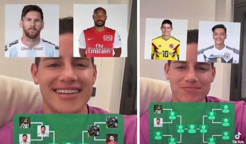 James eligiendo a los mejores jugadores del mundo