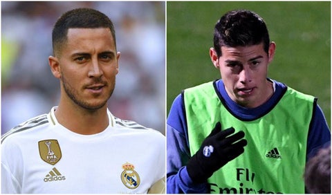 Hazard y James Rodríguez