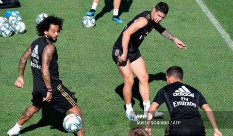 James Rodríguez entrenando en Real Madrid