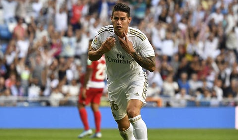 James Rodríguez, jugador del Real Madrid
