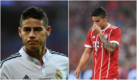 James Rodríguez en el Real Madrid y el Bayern Múnich