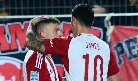 James Rodríguez en el Olympiacos de Grecia