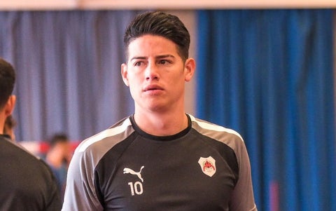James Rodríguez en entrenamiento con Al Rayyan