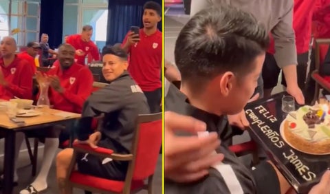 James Rodríguez en su cumpleaños en Al Rayyan