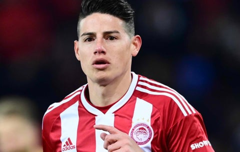 James Rodríguez en un partido del Olympiacos