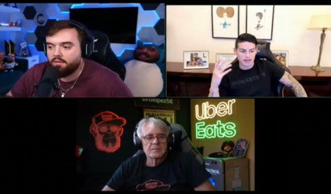 James Rodríguez en una transmisión de Twitch con Ibaí Llanos