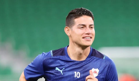 James Rodríguez entrenando en Al Rayyan