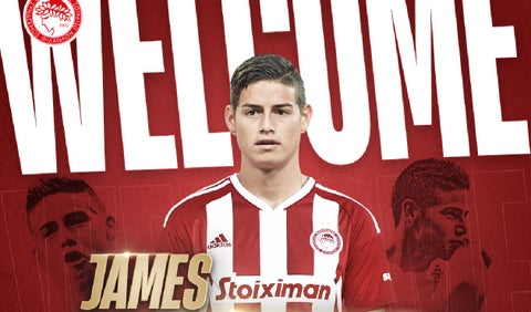James Rodríguez es nuevo jugador de Olympiacos