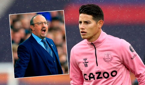 James Rodríguez hoy, Premier League noticias, Rafa Benítez, Everton