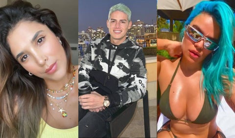 James Rodríguez, Karol G, Daniela Ospina