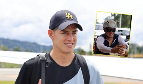 James Rodríguez montando bicicleta