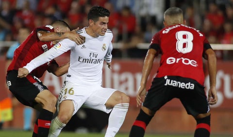 James Rodríguez jugando con el Real Madrid 2019